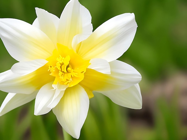 Foto eine wunderschöne blumenlandschaft. weiße blume