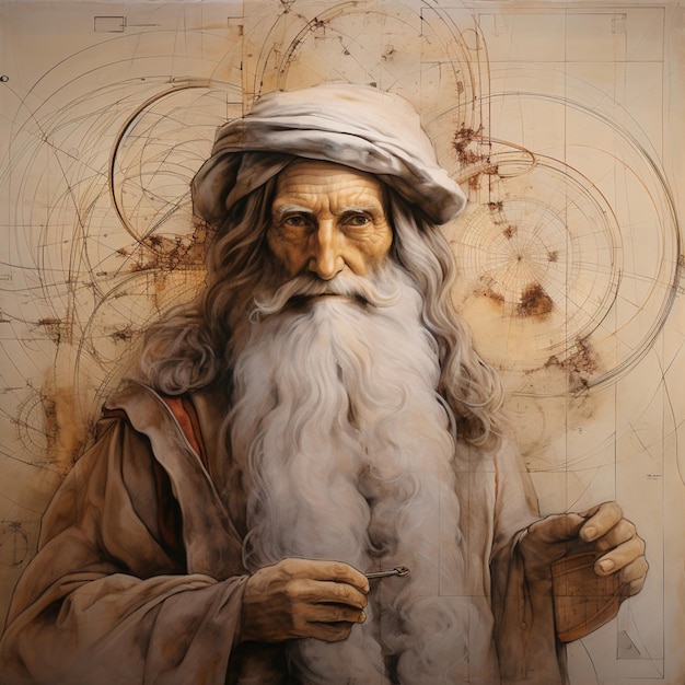 eine wunderschöne Kunst im Stil des Malers Leonardo da Vinci