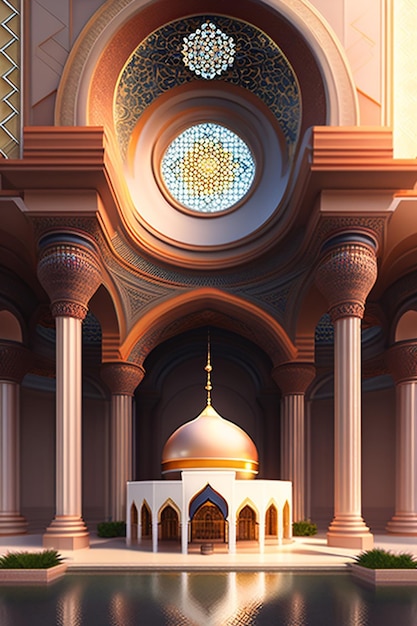 Eine wunderschöne Moschee in der Zukunft