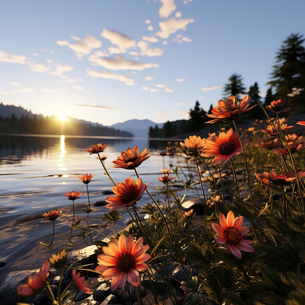 Foto eine wunderschöne umgebung der welt im sommer