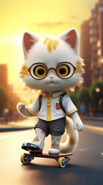Eine Zeichentrickfigur aus dem Spiel Katze