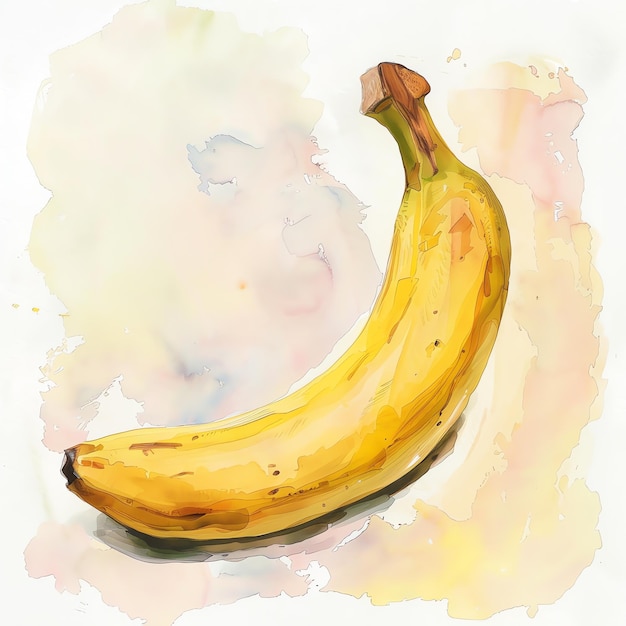 Foto eine zeichnung einer banane mit einem gesicht darauf