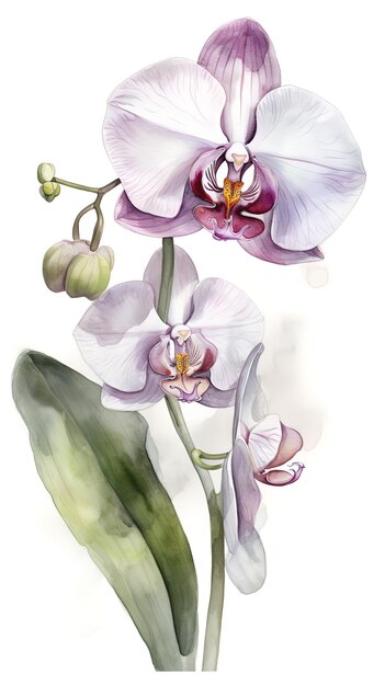 eine Zeichnung einer Blume mit dem Wort Orchidee darauf