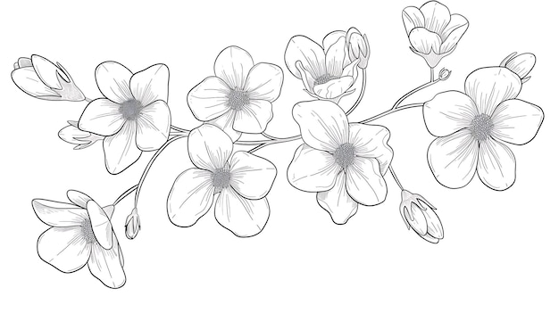 eine Zeichnung einer Blume mit den Worten blumen darauf