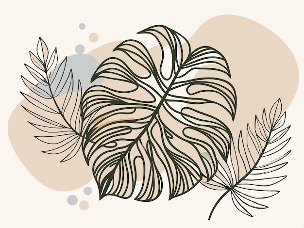 eine Zeichnung einer Blume mit einem großen Blatt darauf