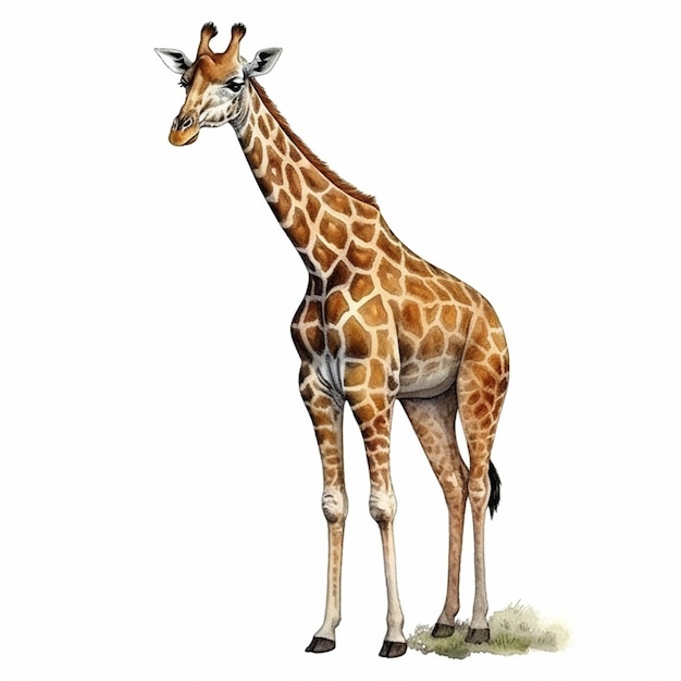 Eine Zeichnung einer Giraffe mit dem Wort Giraffe darauf