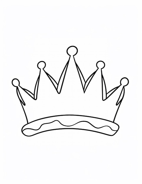 Foto eine zeichnung einer krone mit drei personen, die darauf stehen, generative ai