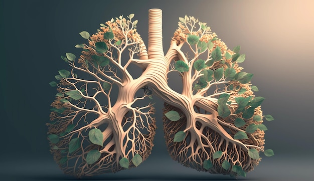 Eine Zeichnung einer Lunge mit den Worten Lunge darauf