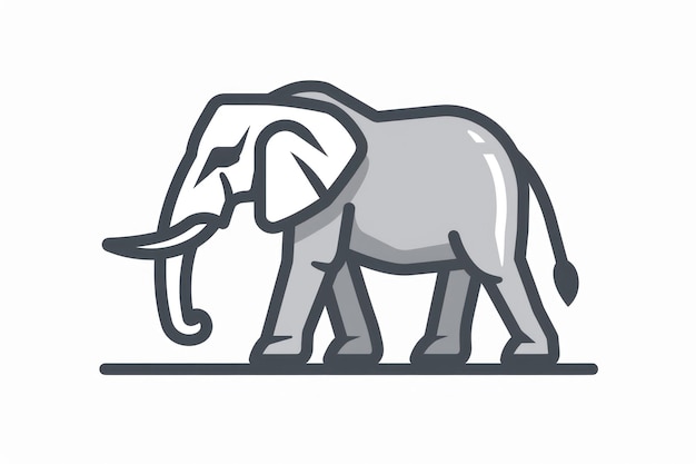 eine Zeichnung eines Elefanten mit einem Bild eines Elefants darauf