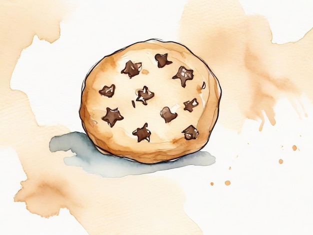 Foto eine zeichnung eines kekses mit einem sternförmigen keks darauf