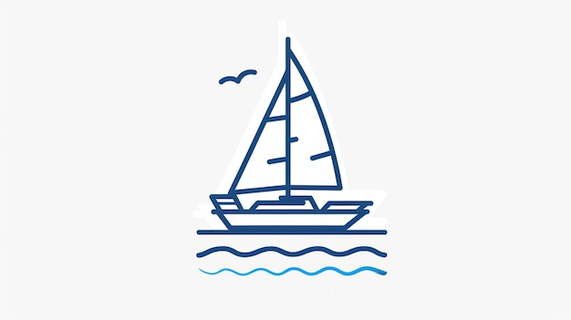 eine Zeichnung eines Segelbootes mit den Worten Segel auf der Unterseite