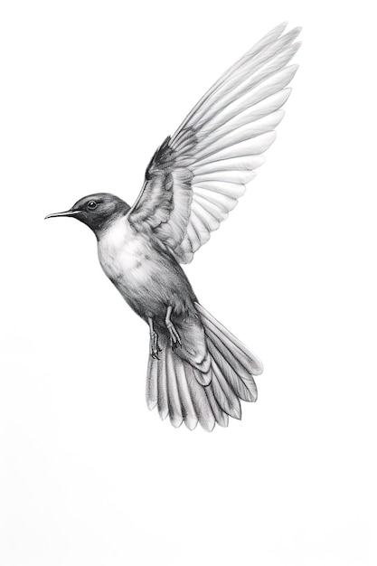 eine Zeichnung eines Vogels mit einem weißen Hintergrund, auf dem steht: Vogel