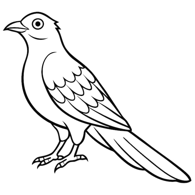 eine Zeichnung eines Vogels mit weißem Hintergrund