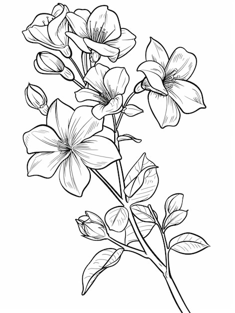 eine Zeichnung von Blumen mit dem Wort Hibiscus darauf