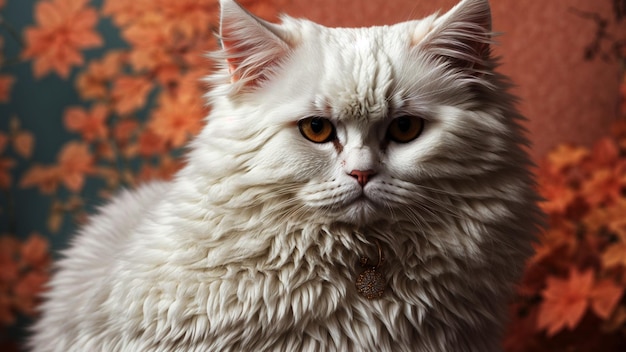 einen atemberaubenden visuellen Kontrast zu Ihrer weißen persischen Katze Teilen Sie ein Foto von Ihrem katzenähnlichen Freund gegen