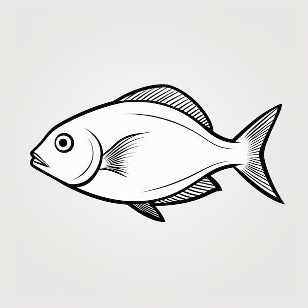 Einfache Cartoon-Fischkunst Tonga39s Govaert Flinck inspirierte Illustration