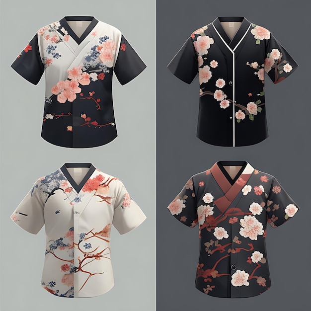 Einfache japanische Hemdmuster