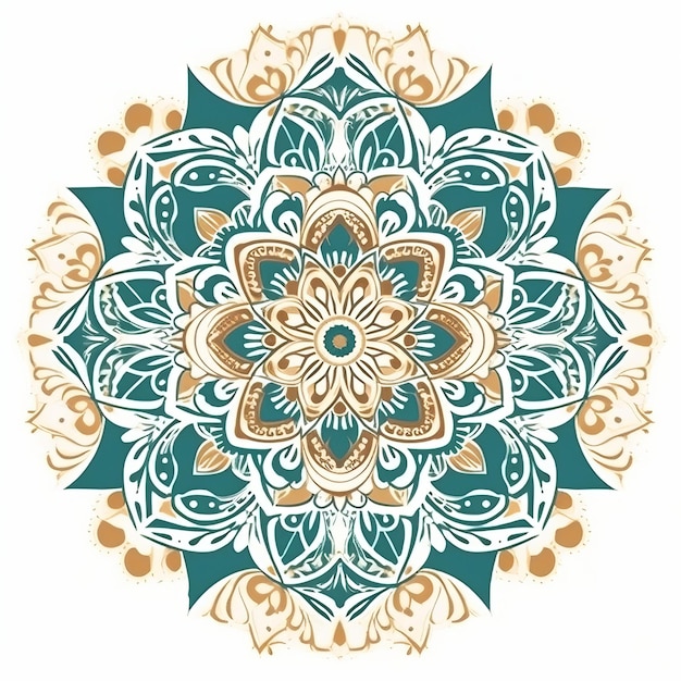 Einfache Mandala-Muster-Design-Grafik