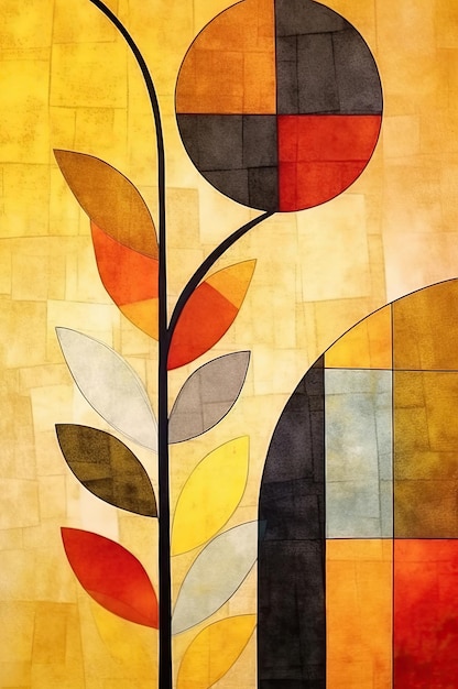 Einfache moderne Formen Boho-Kunst Herbstfarben