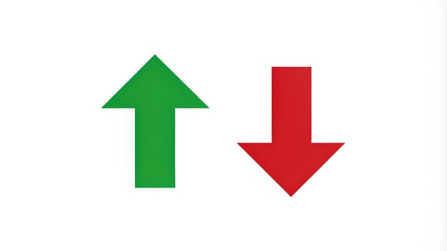 einfache Pfeile nach oben und nach unten