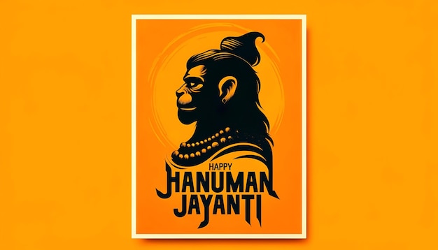 Einfache Poster-Illustration von Lord Hanuman Porträt für Hanuman Jayanti
