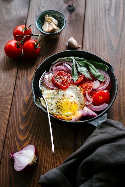 Einfache Rührei Mit Tomaten Kirsche