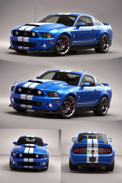 Einfache Shelby Mustang-Design-Sprites