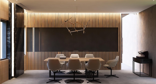 Einfache und stilvolle Innenarchitektur für Konferenzräume