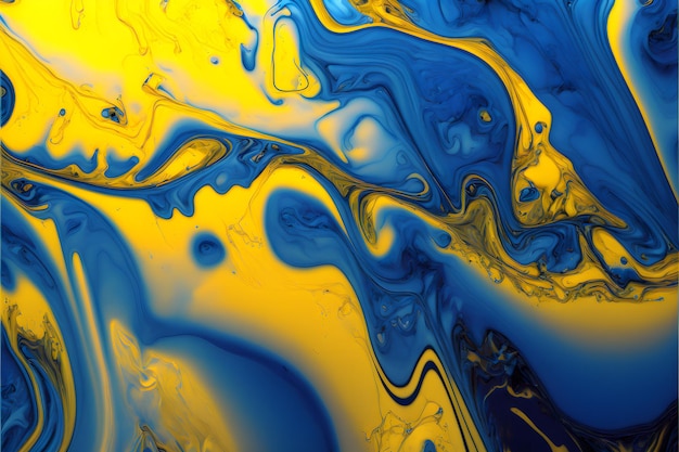 Foto einfacher blauer und gelber glatter marmorhintergrund