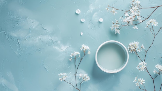 Foto einfacher und eleganter hellblauer farbhintergrund mit frischem stil für ein ruhiges und frisches gefühl