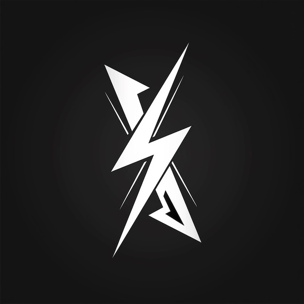 Einfaches Blitz-Logo-Design geometrisch