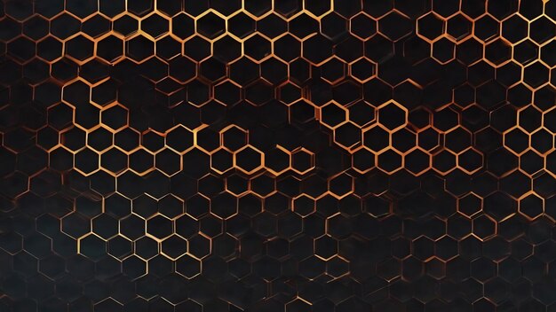 Einfaches dünnes hexagonales Gittermuster über einem dunklen Gradientenhintergrund