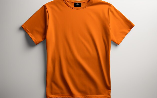 Einfaches Komfort-Rundhals-Orange-T-Shirt