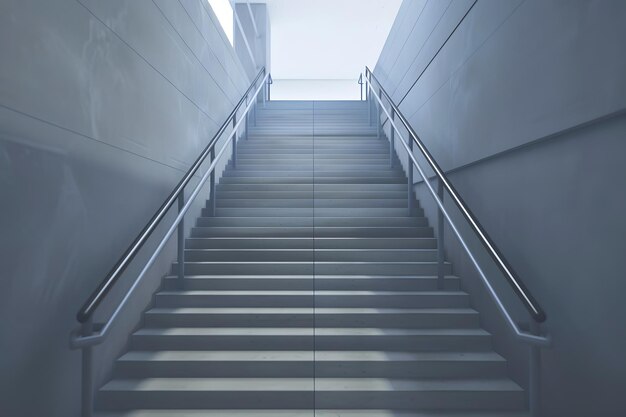 Einfaches Modell einer geraden, leeren Treppe