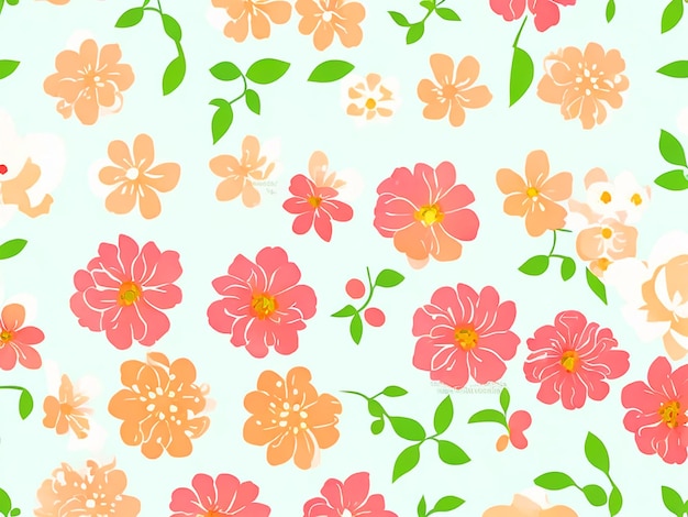 Einfaches süßes Muster in kleinen Blumen auf weißem Hintergrund Liberty Style Ditsy Print Floral