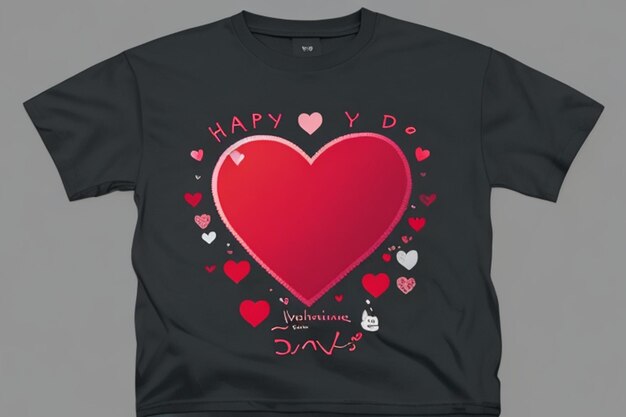 Einfaches T-Shirt-Design zum Feiern des Valentinstags