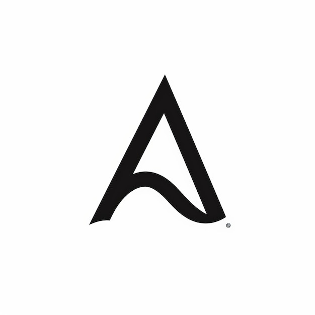 Einfachheit in Monochrom A minimalistischer Großbuchstabe A Logo