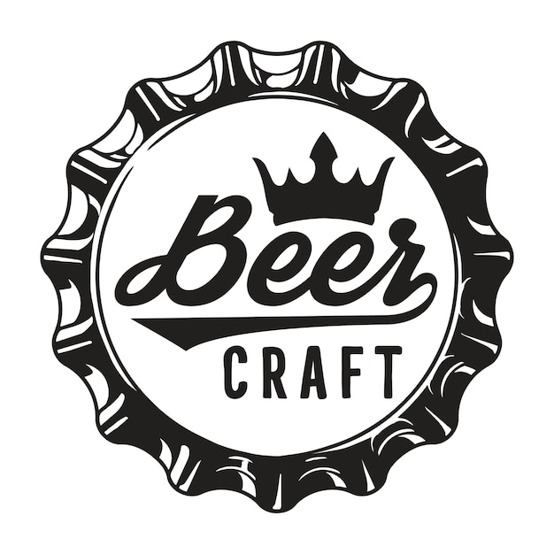 Einfarbiger Vintage-Aufkleber für Craftbier