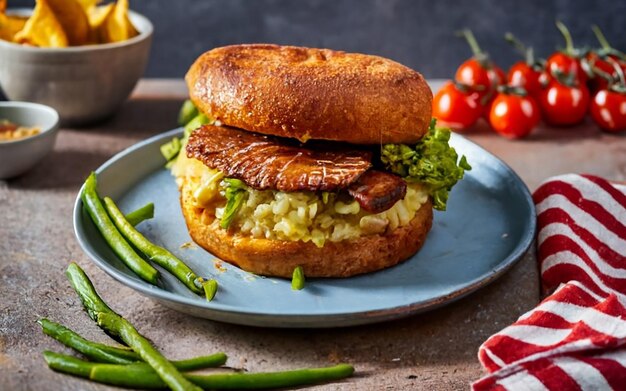 Foto einführung einer neuen porkchops-mahlzeit von circle k neues produkt werbung lebensmittelfotografie