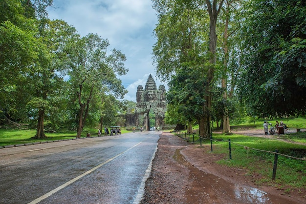 Eingang zum Bayon-Tempel in Angkor Kambodscha