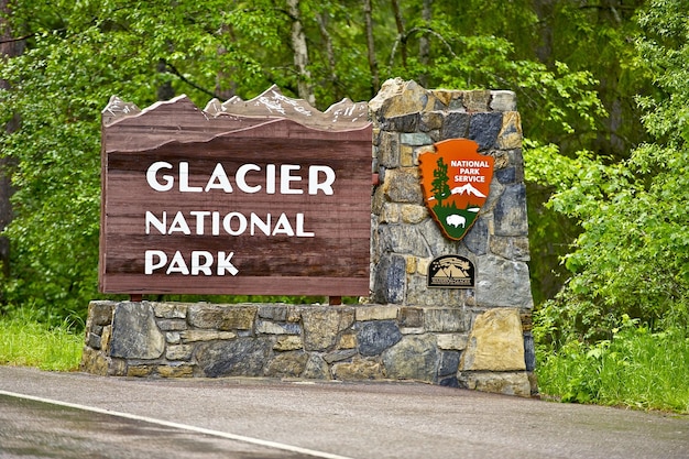 Eingangsschild zum Glacier NP