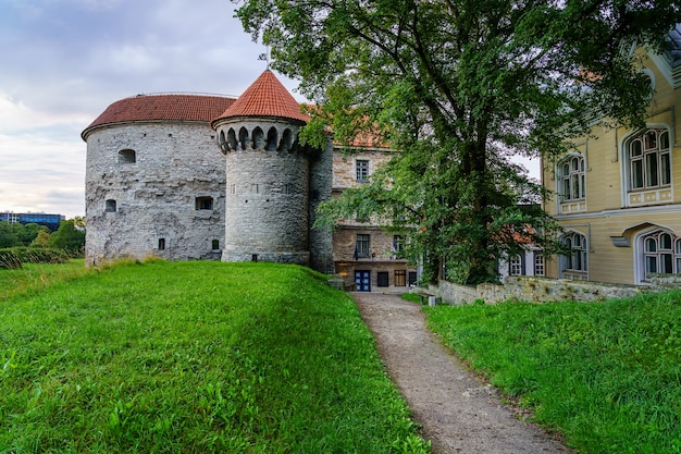 Eingangstor durch die mittelalterliche Mauer von Tallinn Estland.