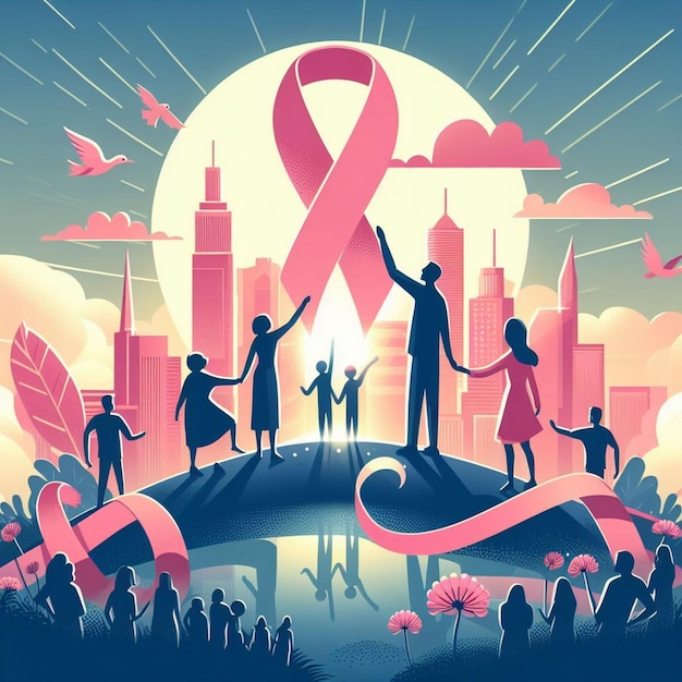Einheit gegen Krebs Weltkrebstag Krebstag Bilder Krebsbewusstsein