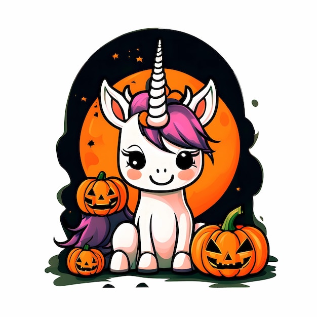 Einhorn-Halloween-T-Shirt-Design