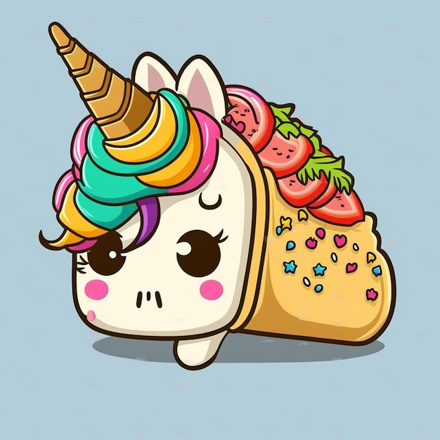 Einhorn-Taco-Vektor-Illustration