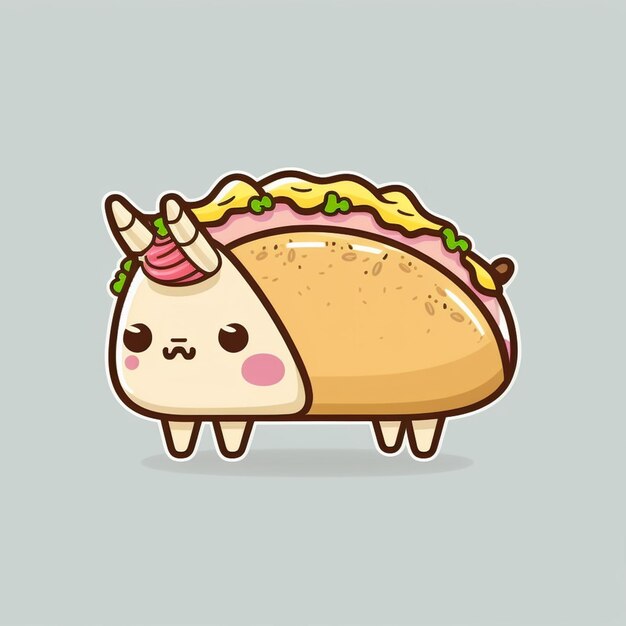 Einhorn-Taco-Vektor-Illustration