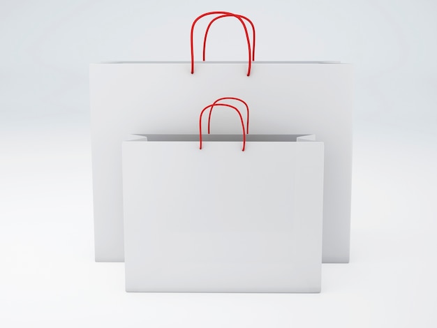 Einkaufstasche auf weißem Hintergrund