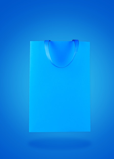 Einkaufstasche aus blauem Papier