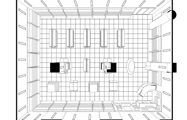 Foto einkaufszentrum kontur visualisierung 3d-illustration skizze umriss