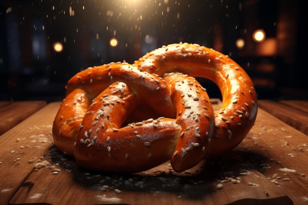 Einladend Weich gebackener Brezel mit Salz